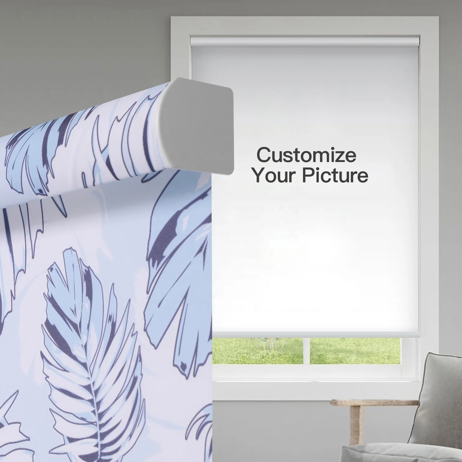 Custom Abstract Printed Oil Painting Window Blinds Modern Painted Large Wall Art Roller Blinds for Window Home Decor