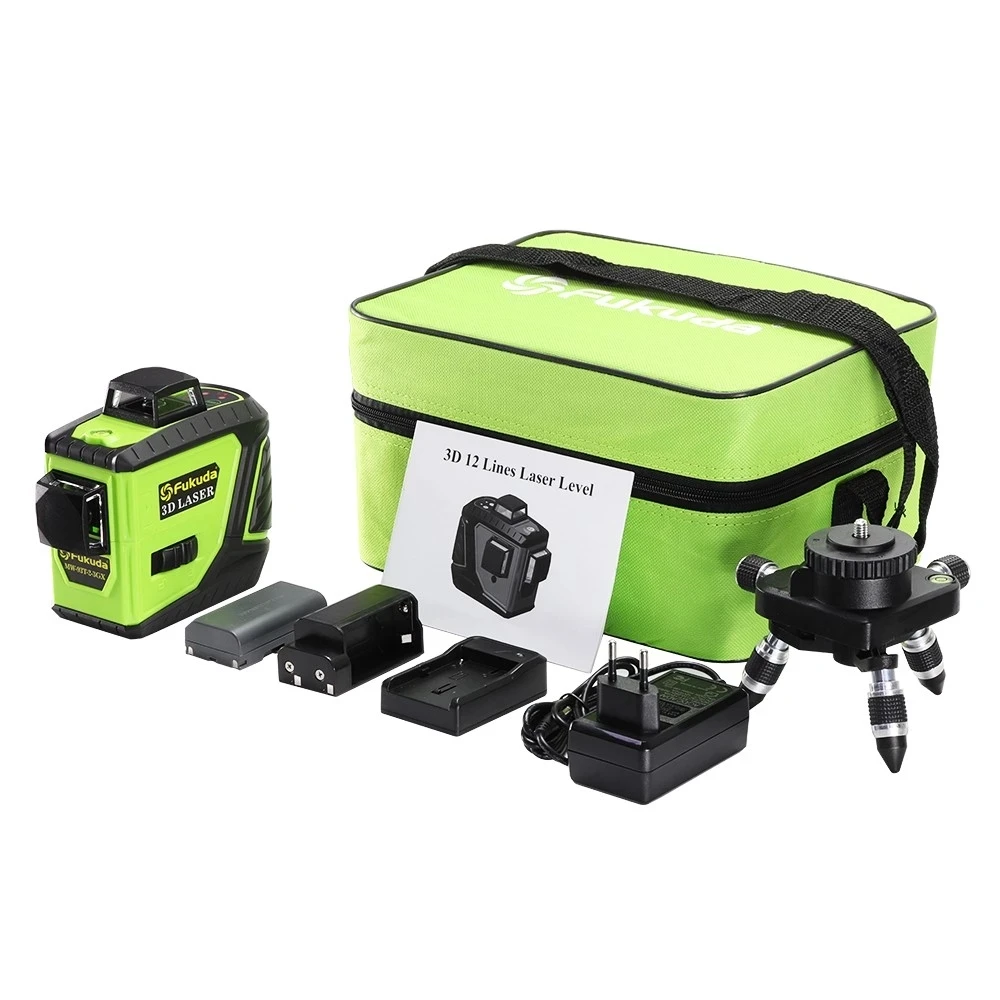 Automatic Self Leveling 360 Rotating Fukuda Level  Multi Cross Line Red Green Beam Laser Level 3d 12 Lines Meter Machine