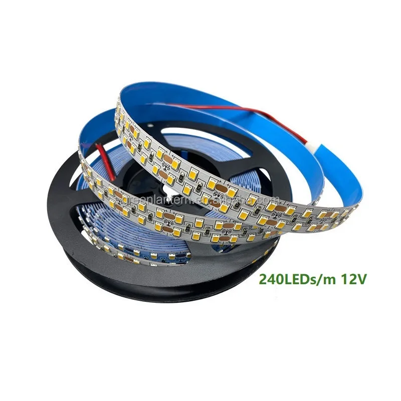 Custom 12v 24v Two Row Smd2835 240led Flexible Led Strip Light Double ...