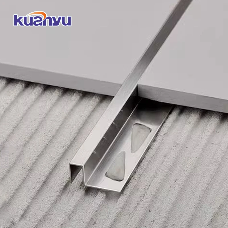 Stainless Steel Tile Profiles Tile Edging Trim for Floor Wall Edges Decoration 304 Stainless Steel Tile Trim