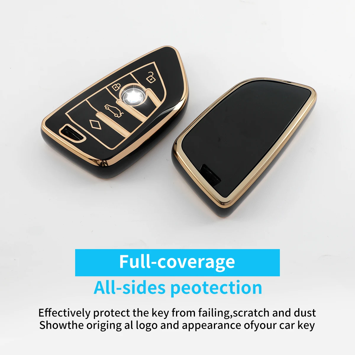 Factory direct Wholesale TPU Golden line  Solft Car Key Cover for BMW X1 X3 X5 X6 X7  5 6 7 Series