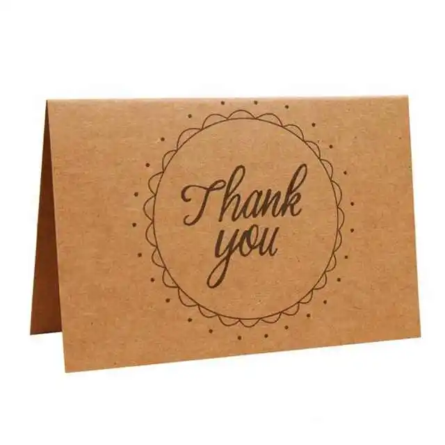 Custom Luxury Boxed Blank Folding Thank You Greeting Cards With ...