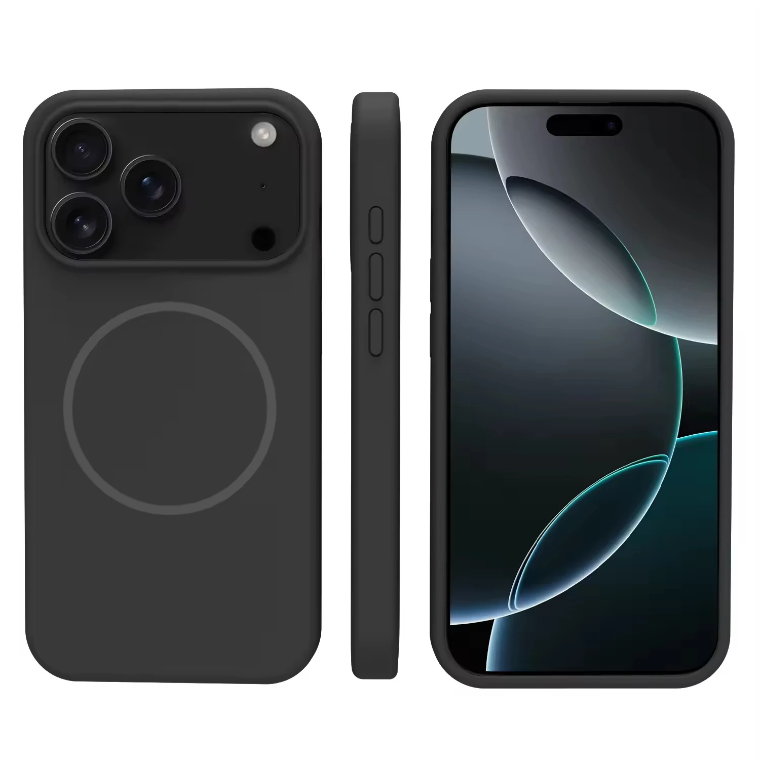 Custom Magnetic Wireless Charging Shockproof Cover Protective Liquid Silicone Mobile Phone Case for iPhone 17 Air ProMax Laudtec