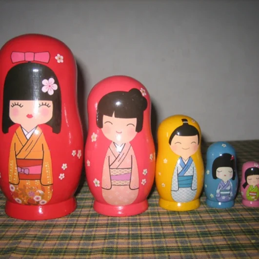 japanese nesting dolls kokeshi