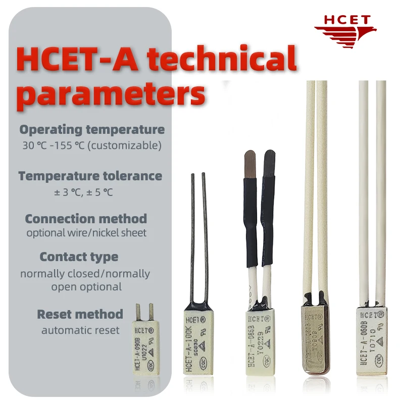 Bimetal Thermostat Controller Auto-reset Plastic Micro Temperature Control Switch for Car Electric Rechargeable Battery Pack