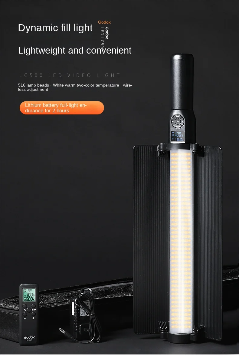 Godox LC500R2本セット LED（Godox LC500R RGB Hand-held LED Light 