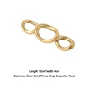 Brushed golden three-ring chopstick rest (gold pull)