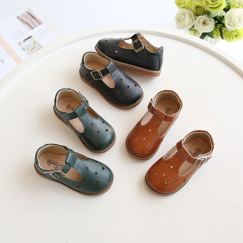 Туфли школьные из натуральной кожи, винтажные туфли на плоской и твердой подошве, для формальных и школьных мероприятий, для мальчиков и девочек, T-Bar, Мэри Джейн