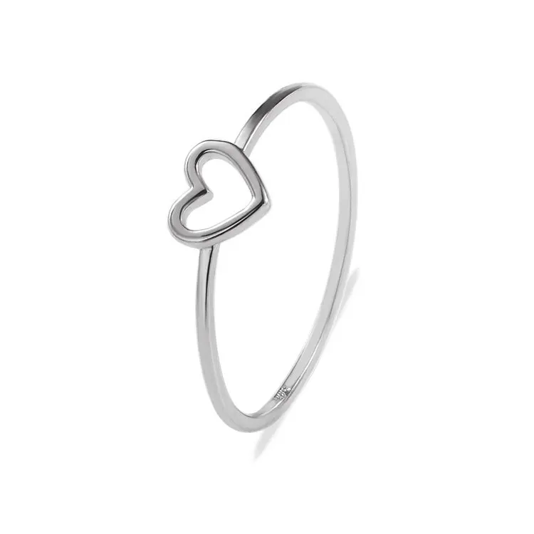 Simple Heart Ring (Silver) – Love Stylize