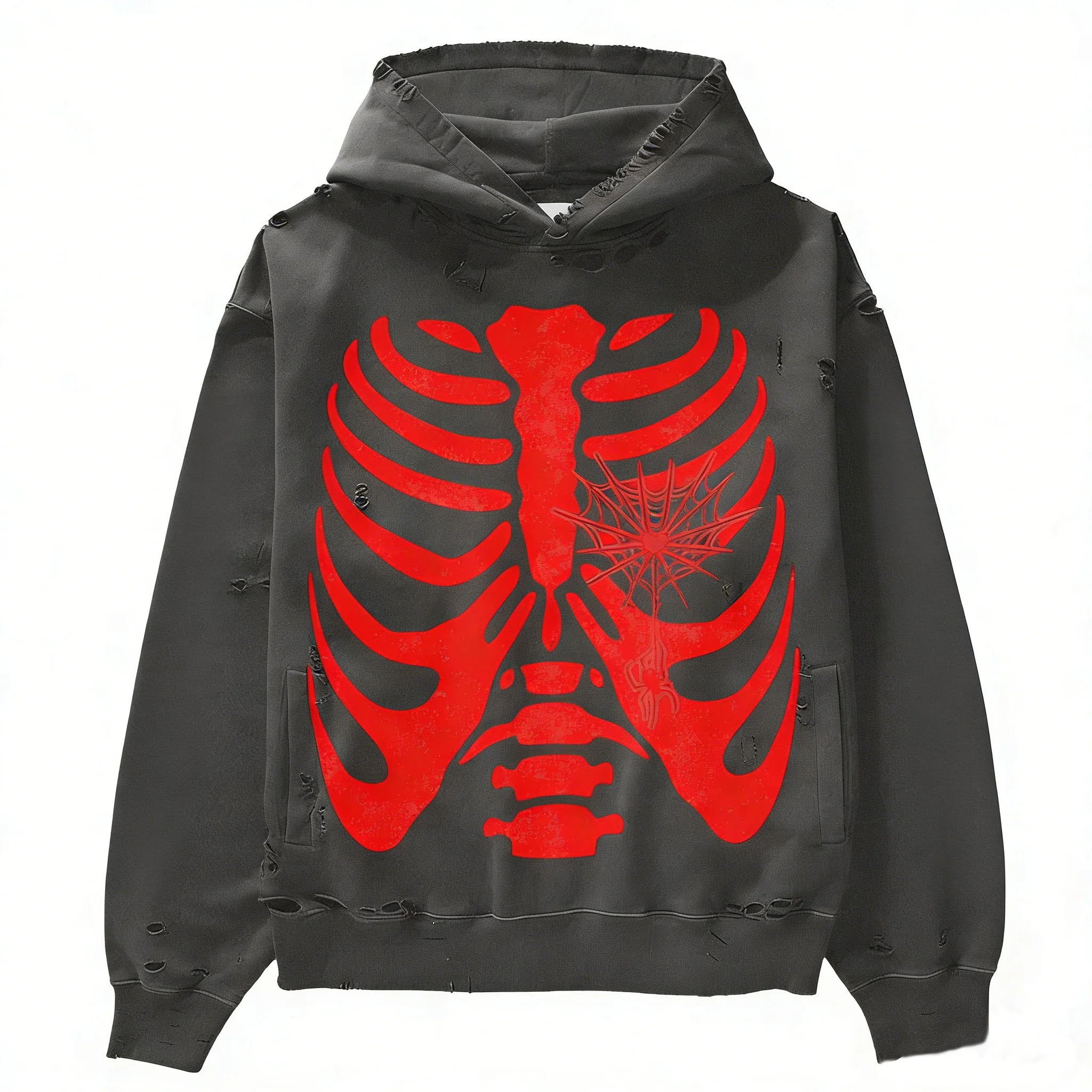 SALATI Direct Factory Price Newly Designed Men's Zipper Hoodie 100% Cotton Winter Clothing with Puff Printed Digital Design