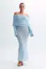 light blue Long Dress