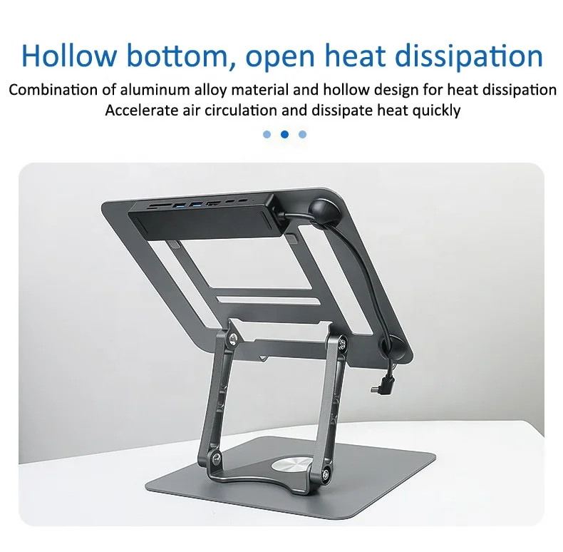 If you are searching for a supplier of a product with perfect quality control and highly competitive prices, which gives you an advantage in expanding your local market, then contact us now!  Competitive suppliers of  Adjustable Laptop Stand 360 Rotating With Usb Type c Hub 8 in 1 Usb Hub Multi Function Adapter