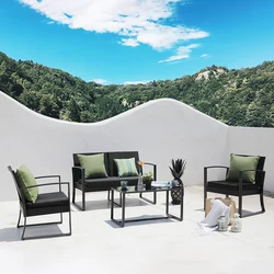 Новая мода уличная мебель диван набор Садовые уличные сидения набор садовая мебель ротанг диван набор