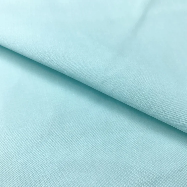 Цветная однотонная окрашенная Поплиновая ткань 65/35 115GSM TC для футболок и одежды по заводской цене