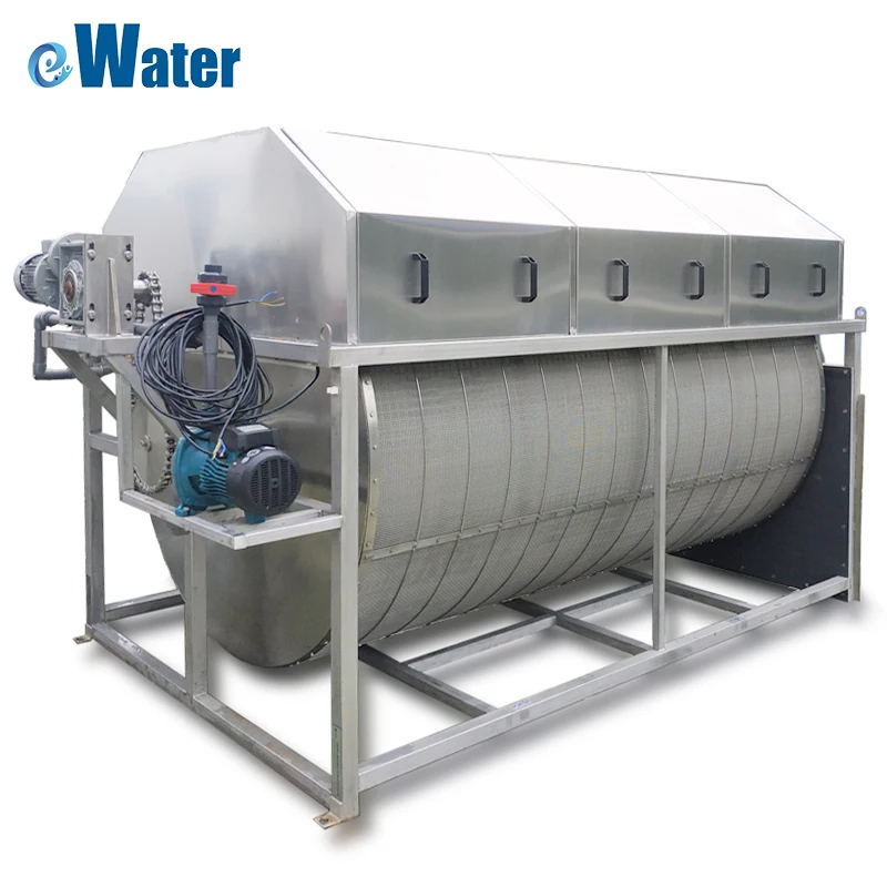 Koi Pond Filter Aquaculture Fish Farming RAS Equipment Rotary Drum ...