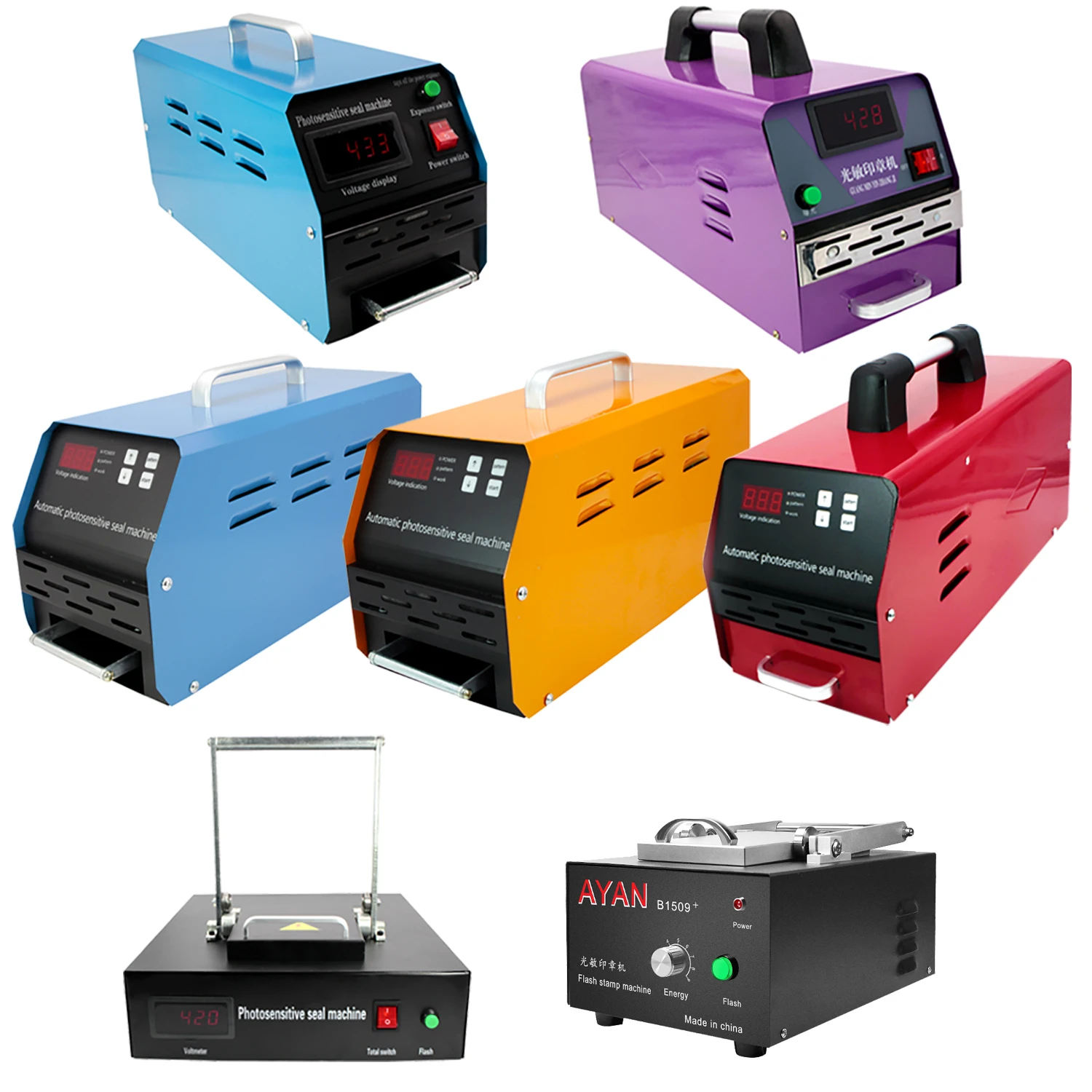 Automatic Stamp Machine Intelligent Photosensitive Pre Inked Self Inking Rubber Flash Stamp Making Machine