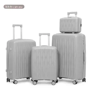 Wholesale Luxury Lightweight PP Hard-Shell Suitcases Set Travel Bags Spinner Caster TSA Packaged Cartons for Trips
