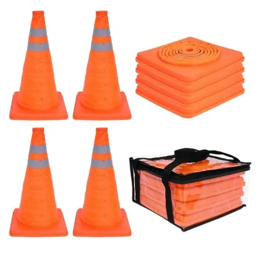 Collapsible Traffic Cones Multi Purpose Pop up Reflective Safety Cone