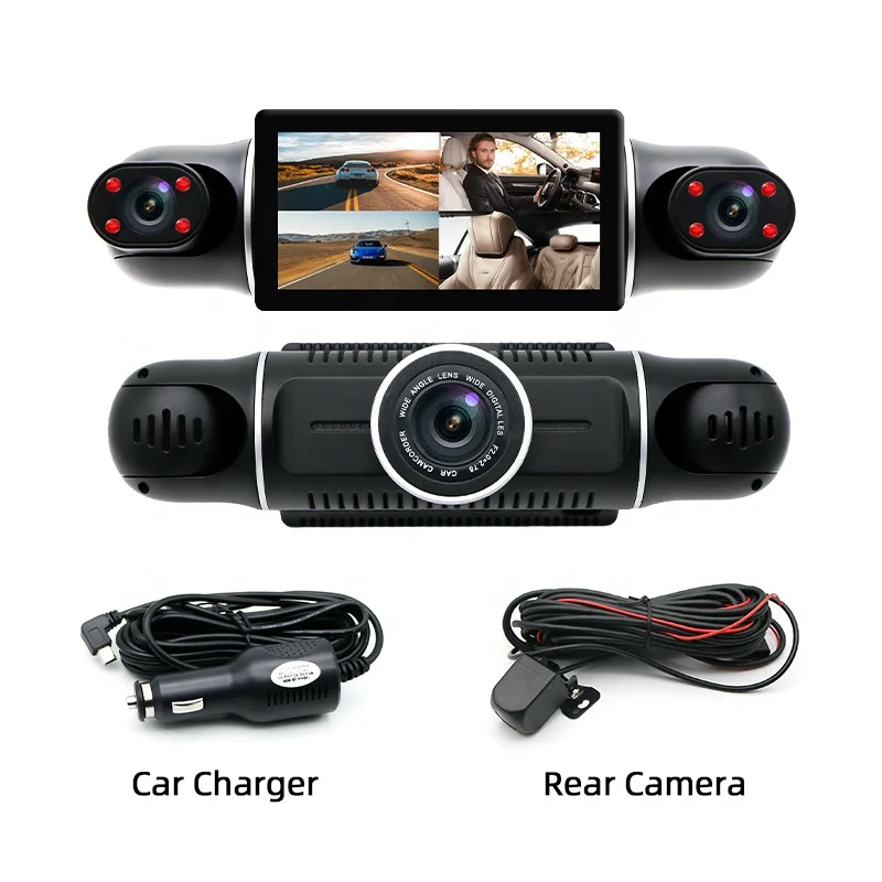 Hidden Cam Video Sound Recorder 3inch Dash Cam With Wifi Gps Full Hd 1080p Mini Dvr Camera 4 Cameras Dash Camera