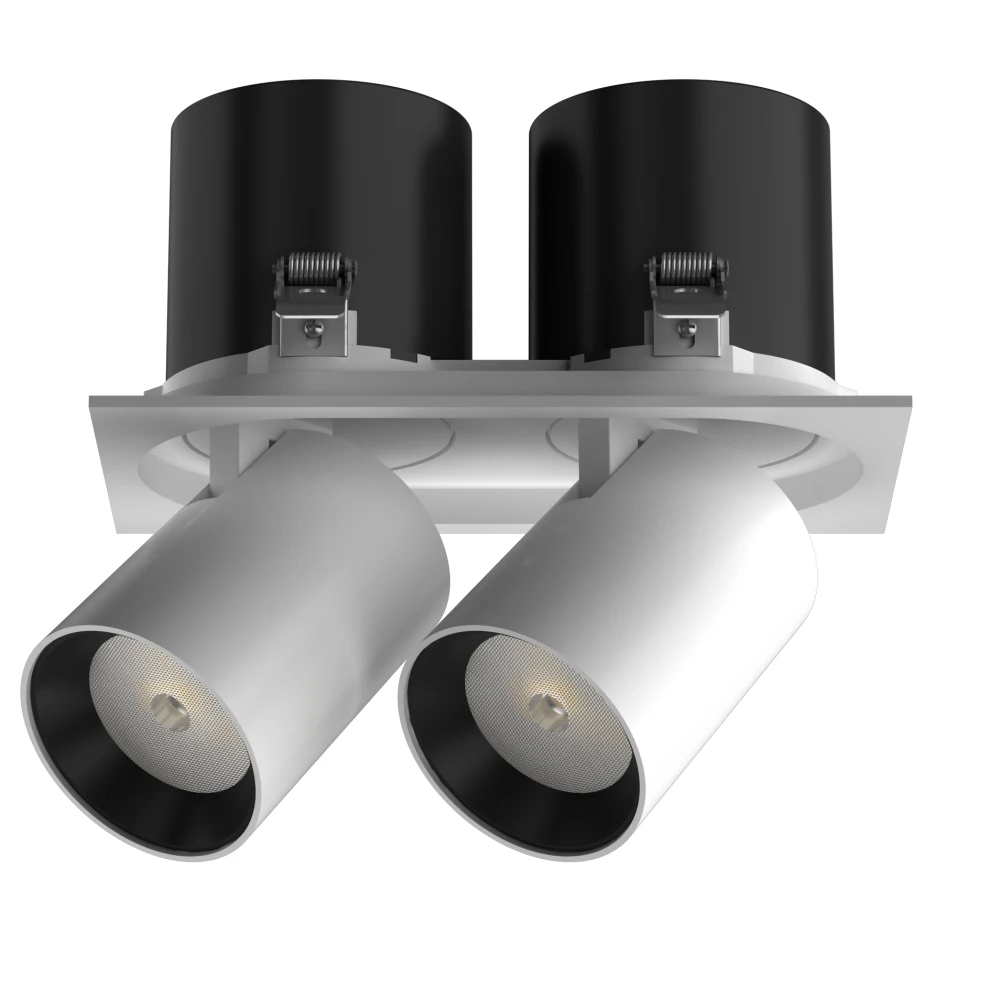 Round  Square Trim Trimless Recessed Led Pull Out Down Ceiling Light 6W 12W 25W Single Head Double Head Triple Head Downlight