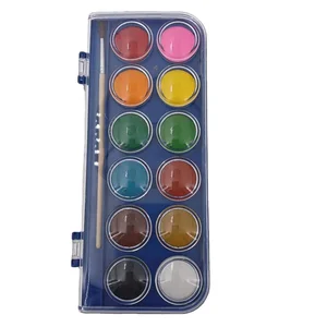 12 Vivid Colors Washable Watercolor Paint Set Includes Watercolour Mixing Palette  for Artists, Beginner Painters, Kids