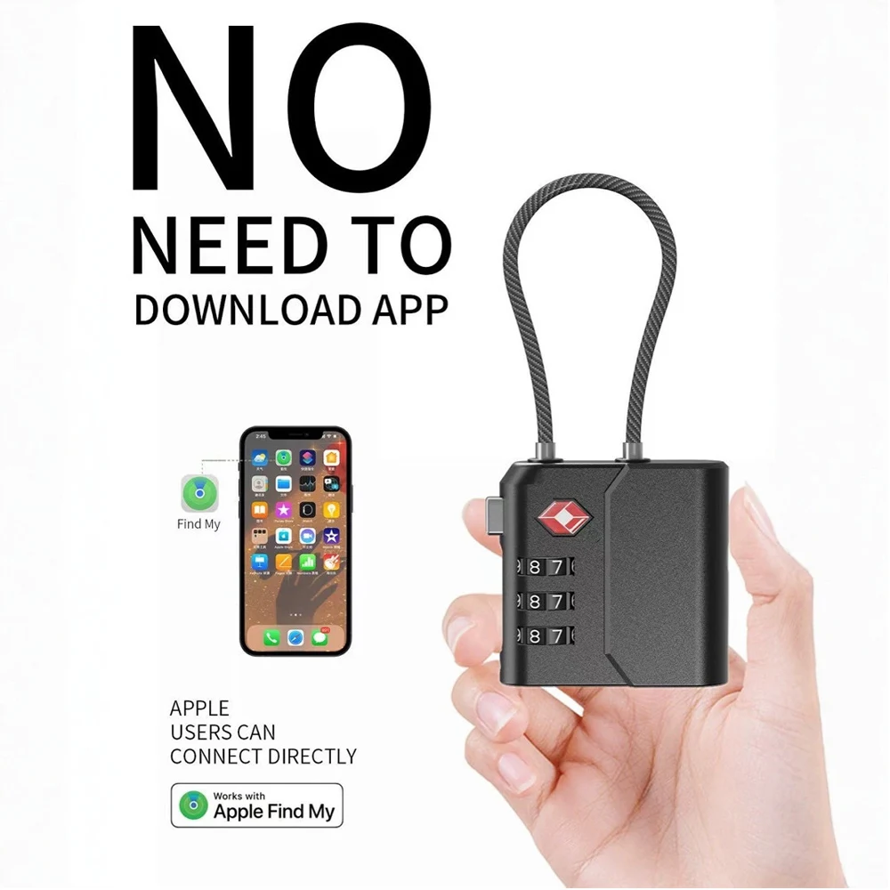 Apple Search Locator GPS Locator, Anti-theft and Anti Loss Lock, Luggage Password Lock for iPhone IPad With Find My APP MFi