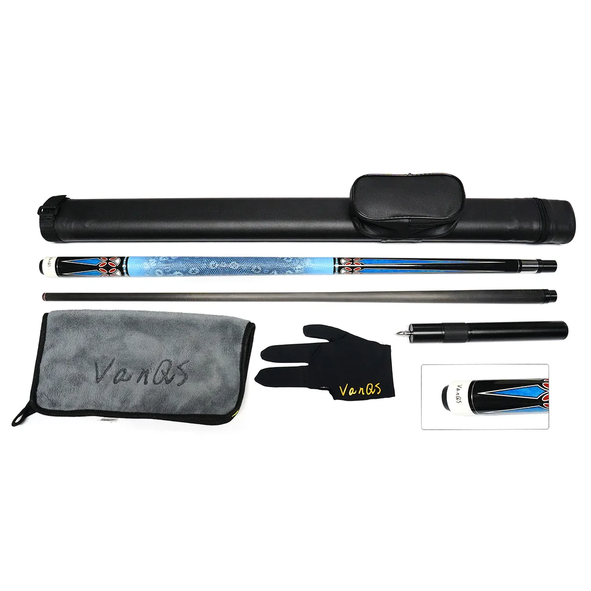 High Quality VanQs Unilock Billiard Carbon Fiber Pool Cue 12.5mm