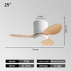 25INCH-White + Wood