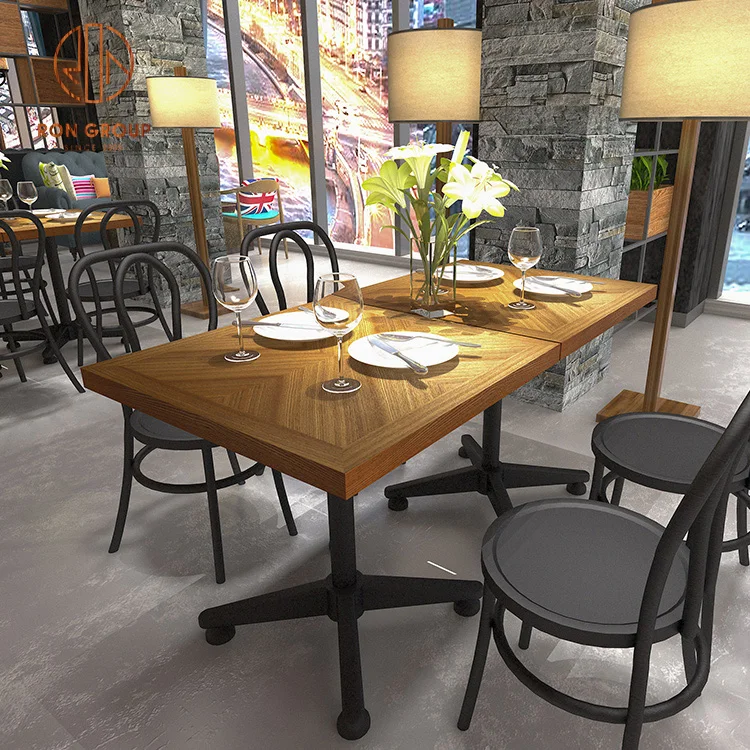Factory Direct Sale Grey High Quality Cheap Price Mdf Dining Table  for Restaurant