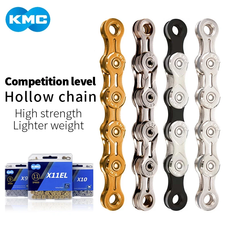 KMC X11 Chains Durable, Anti-Rust, 10 Speed Bicycle Chains
