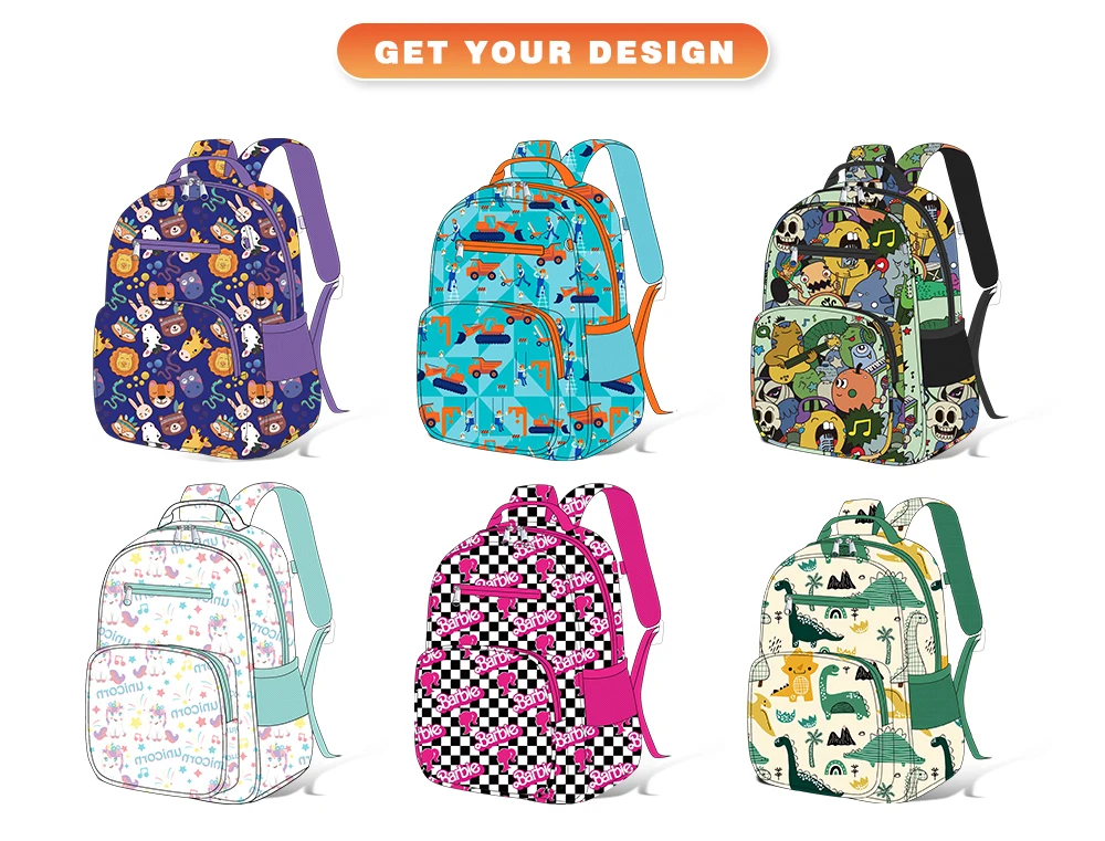 Factory Custom Printing Waterproof Casual Book Bags Backpack Student