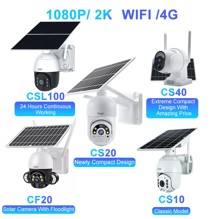 Outdoor Waterproof Low Power Consumption Long Range 360 PTZ HD 1080P IP WIFI Wireless Security System Solar Power Energy  Camera