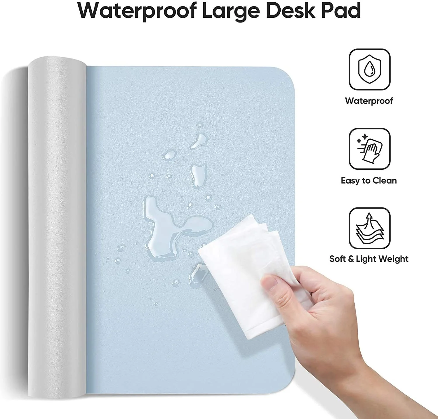 Dual Side Waterproof PU Leather Mouse Pad Large Desk Protector Sublimation Printed Desk Pad PC Table Mat for Office or Home Gift