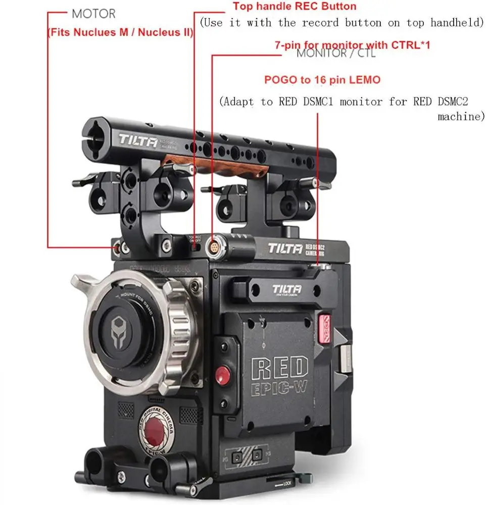 RED DSMC2 Cage ESR-T02-C Camera Rig with Power System SDI - Ideal