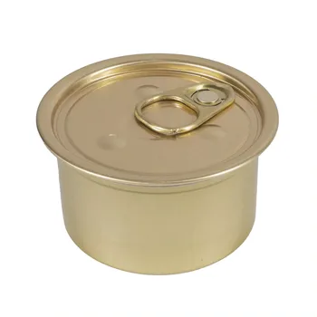 Wholesale Self Labelling 90ml 2-Piece Aluminum Box Round Empty Tuna Tin Can Manufacturer