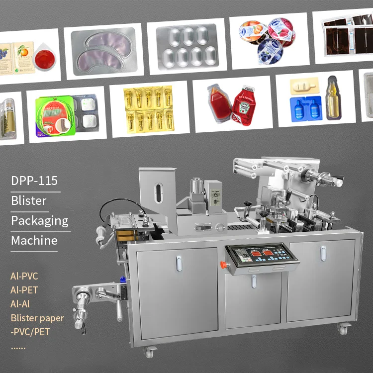 DPP-115 Quality Custom Mould Chocolate Milk Candy Fully Automatic Small Blister Sealing Packing Machine Price factory