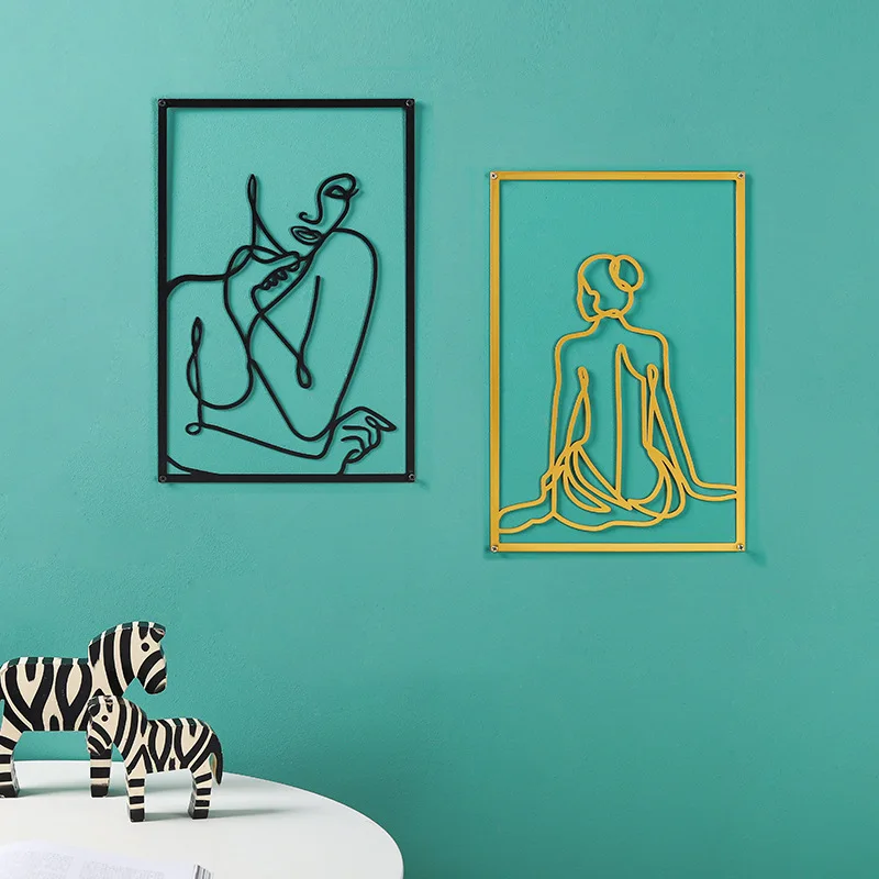 Wall Decor Interior Bedroom Living Room Frame Art Hanging Metal Modern