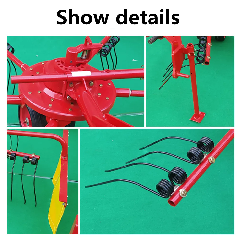 Tractor With Rake Rotary Hay Rake Tedder 3 Point Suspension Driven Hay