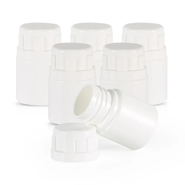 Premium 40ml White HDPE Jar Anti-theft Design Trusted by Major Supplement Companies Compact Size
