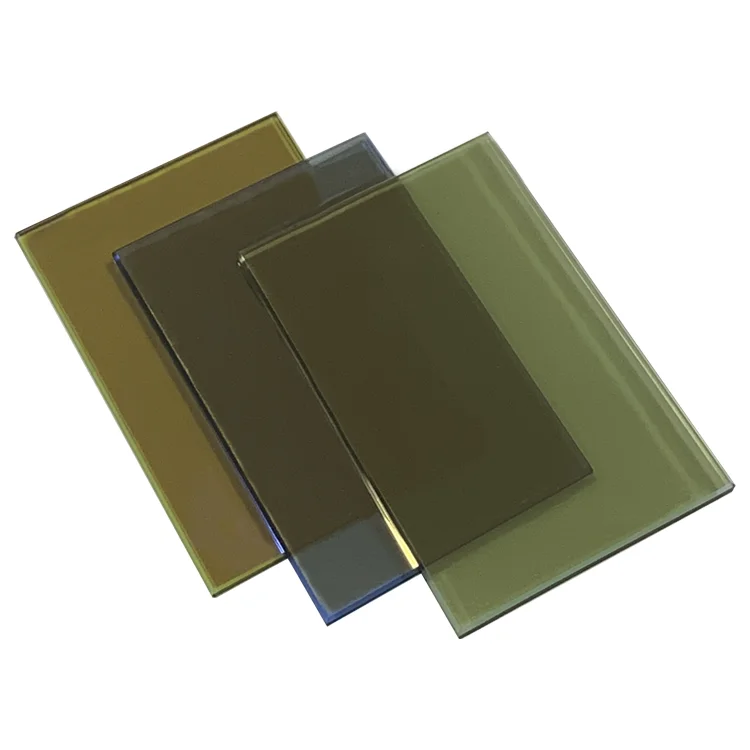 Factory Clear Reflective Tinted Float Glass 4mm 5mm 6mm 8mm 10mm Dark Blue Reflective Tinted Glass