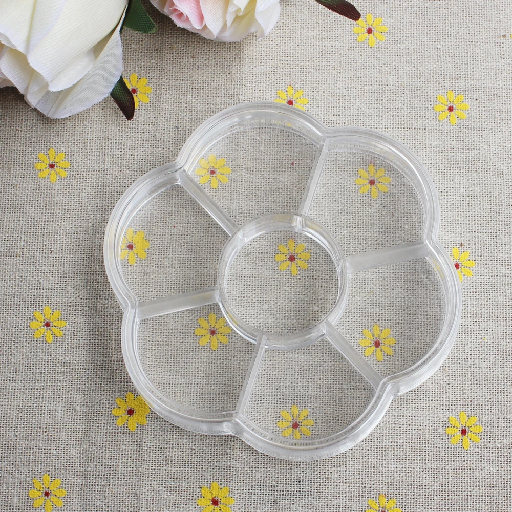 Flower Shape Six Box Plastic Material Beautiful Cute Boxes for Girls Jewelry Accessories Storage