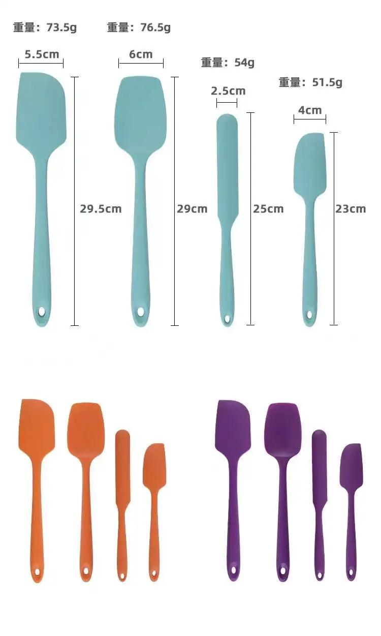 Lot De 4 Grattoirs Ergonomiques En Silicone Pour Décoration De