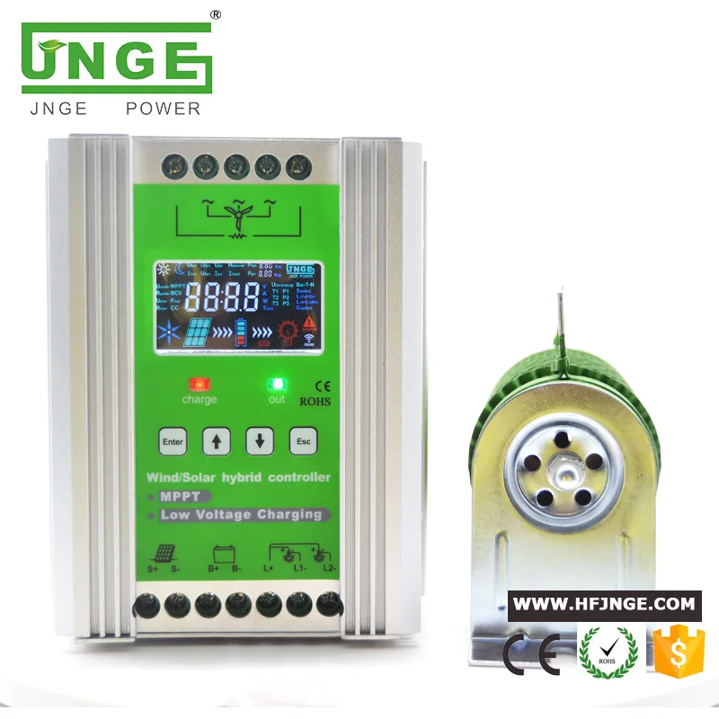WIFI GPRS App Monitor 12V 24V 600W Wind Turbine & 500W Solar Panel Hybrid Charger Controller MPPT & PWM Type