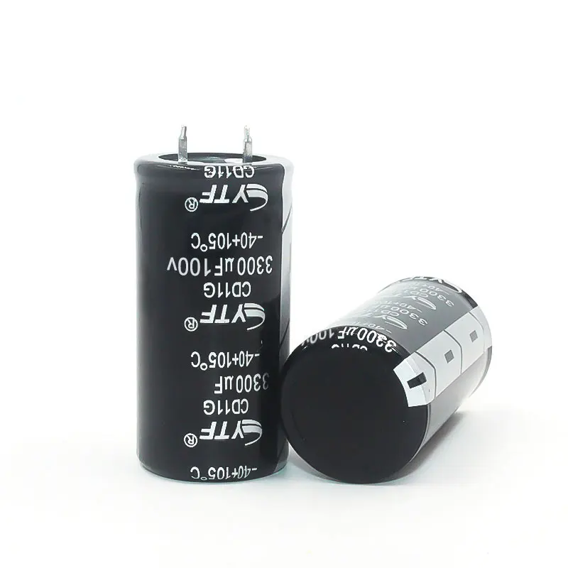 Wholesale Electronic Components 100V 3300UF 25*50mm Aluminum Electrolytic Capacitor For Audio