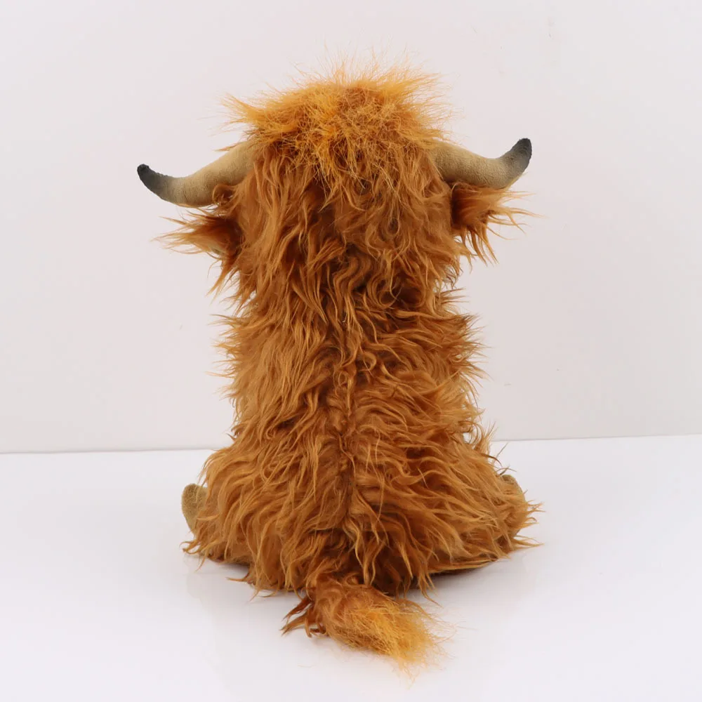 LINDA New Arrivals 25cm Simulated Highland Cow Plush Toy of