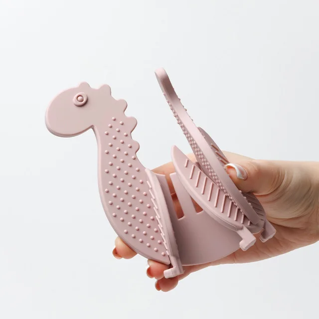 ES-Pro Bpa Free Soft Silicone Dinosaur Design Detachable Preschool Education Teething Toy Silicone Baby Educational Toys