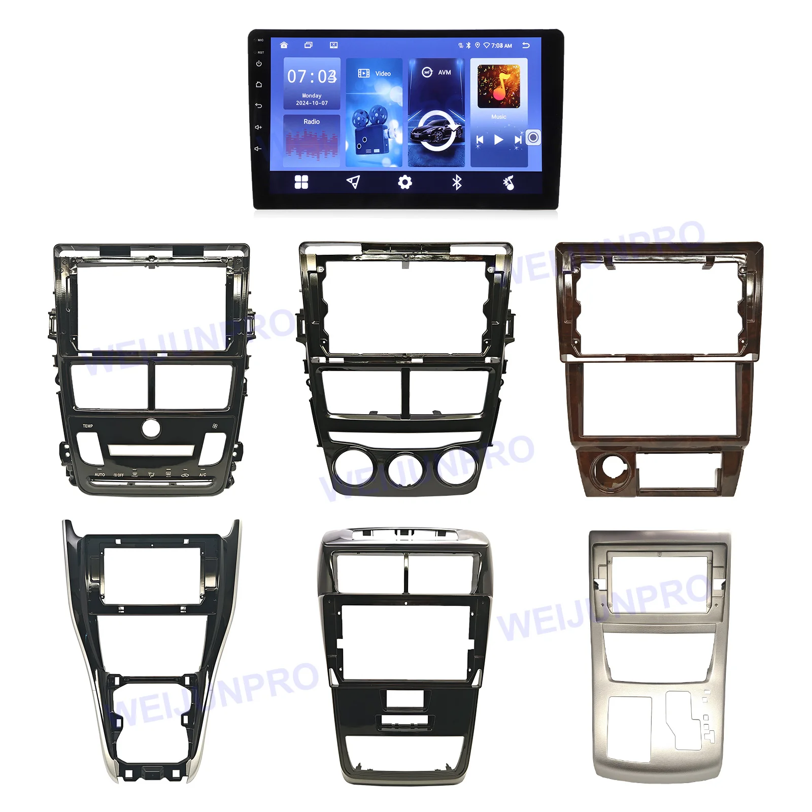 Gps Frame Portable Android Auto Dashboard DSP for Toyota INNOVA Car Radio Bracket ...