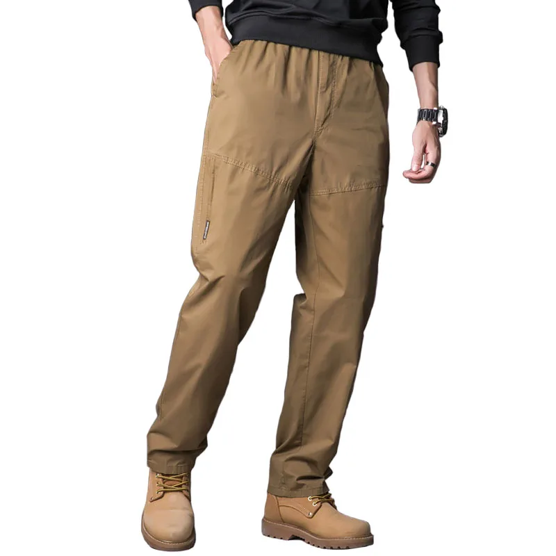 Wholesale Thin Cotton Work Casual Pants Elastic Loose Straight Tube  Versatile Ice Silk Mens Trousers From malibabacom