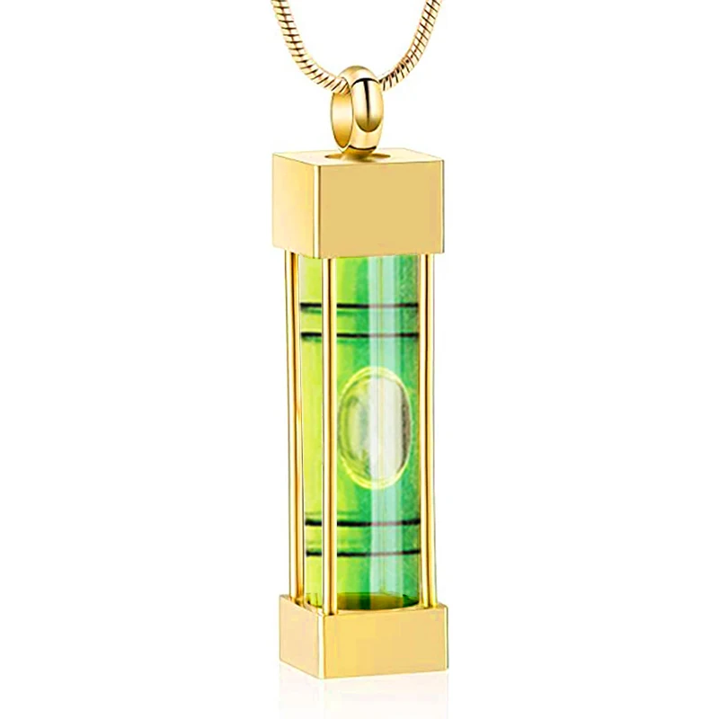 Spirit Level Metal Necklace Pendant Stainless Steel Jewelry Mark Measuring Instruments Layout Tool Easy Carry and Storage Levels