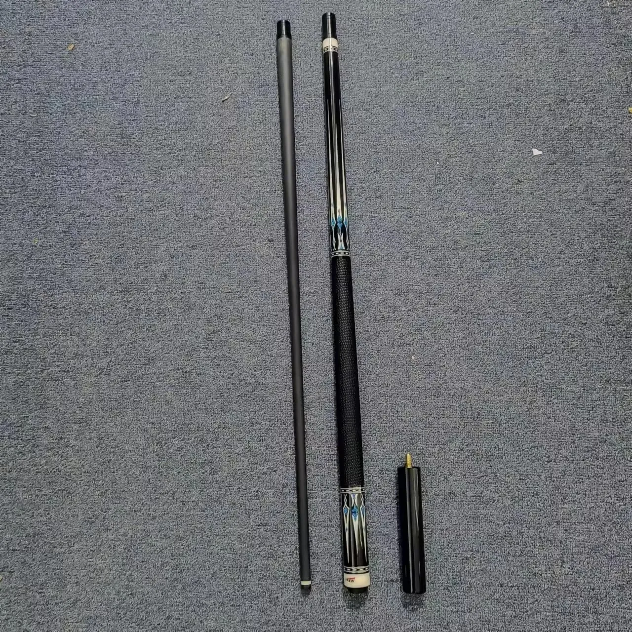 High-Tech Yfen M7 Carbon Billiard Pool Cue with Leather Butt, 11.5